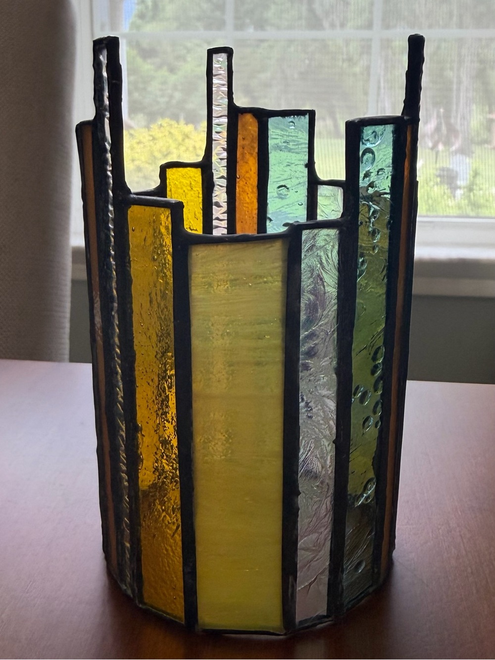 Stained Glass Candle Cover